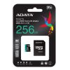 ADATA PREMIER PRO MICRO SDXC 256GB + ADAPTER CLASS 10 UHS-I U3 A2 V30 100/80 MB/S